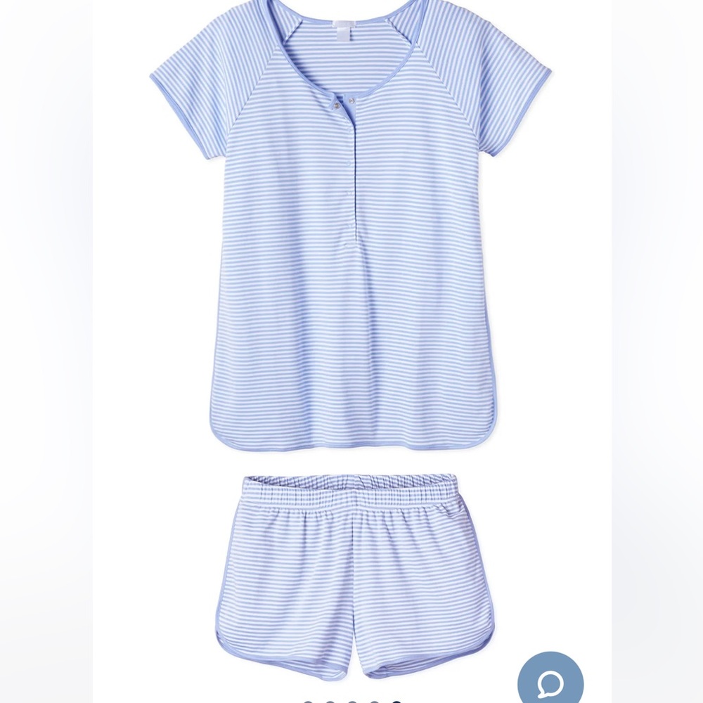 Pima Maternity Shorts Set in Hydrangea, small